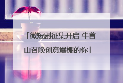微短剧征集开启 牛首山召唤创意爆棚的你